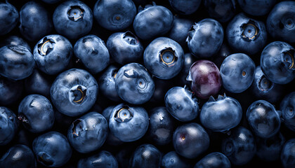 a pile of blueberries - Powered by Adobe