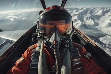 Fototapeta premium Captivating Aerial Maneuvers of Skilled Fighter Pilots Navigating Extreme Environments