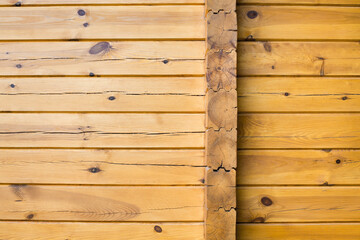 Wooden wall of a log house