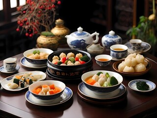 oriental food breakfast 