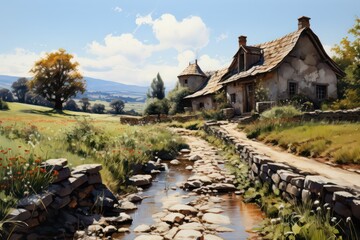 the ruins of the mountain