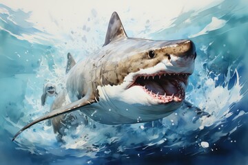 Fototapeta premium great white shark