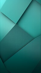 Teal background with geometric shapes and shadows, creating an abstract modern design for corporate or technology-inspired designs with copy space for photo text or product, blank empty copyspace