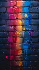 Grunge style colorful paint wall background, abstract urban background.