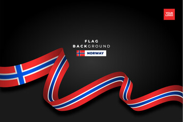 Norway curve flag background for posters, flyers, banners, websites and social media posts.