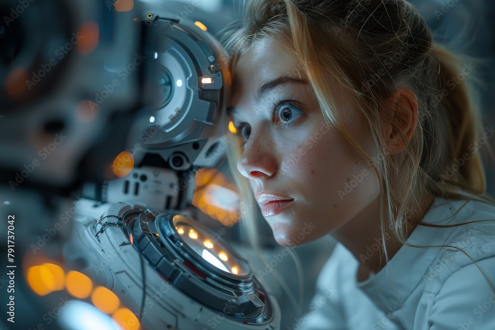 Poster a scene showing a human collaborating with a futuristic ai robotic arm, indicative of the blend of h