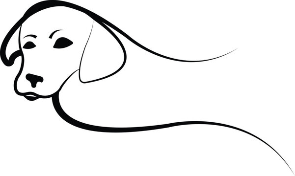 recommend clip art: A sleek, modern vector of a dog, characterized by clean lines and vibrant colors. Its dynamic pose exudes confidence and vitality, capturing the essence of canine spirit in a contemporary style.