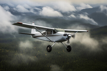 a plane flying in the air