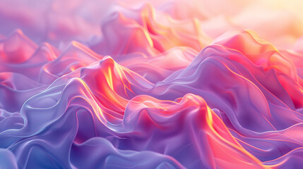 Obraz premium Vibrant Sunrise Colors Flowing on Abstract Waves Texture
