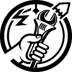 Electrician mechanic logo