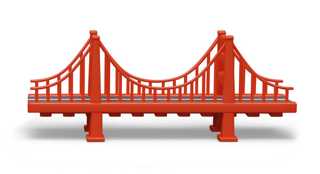 Golden Gate Bridge. Red suspension bridge in America, one of symbols of USA