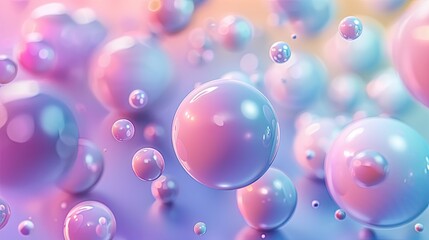 Gradient spheres floating in a surreal