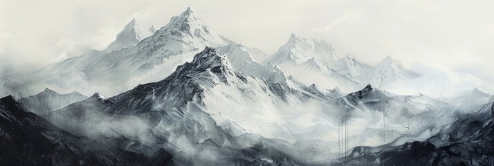 an surrealism simplicity abstract object, with mountains background - obrazy, fototapety, plakaty