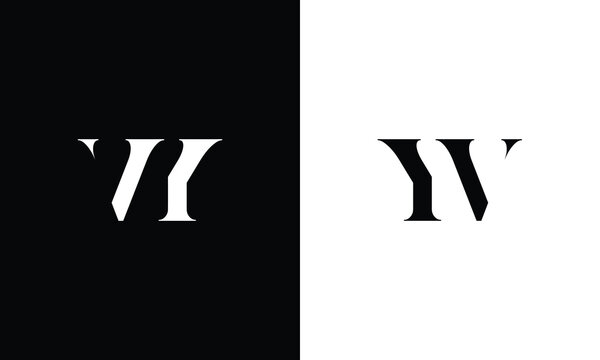 VY YV modern letter logo design