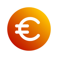 Obraz premium euro gradient icon