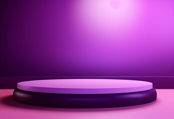 Purple metallic background, 3d bannner over perfor
