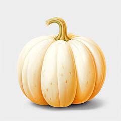 adorable pastel pumpkin in white background сreated with Generative Ai