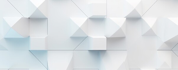 White background with geometric shapes and shadows, creating an abstract modern design for corporate or technology-inspired designs with copy space for photo text or product, blank empty copyspace