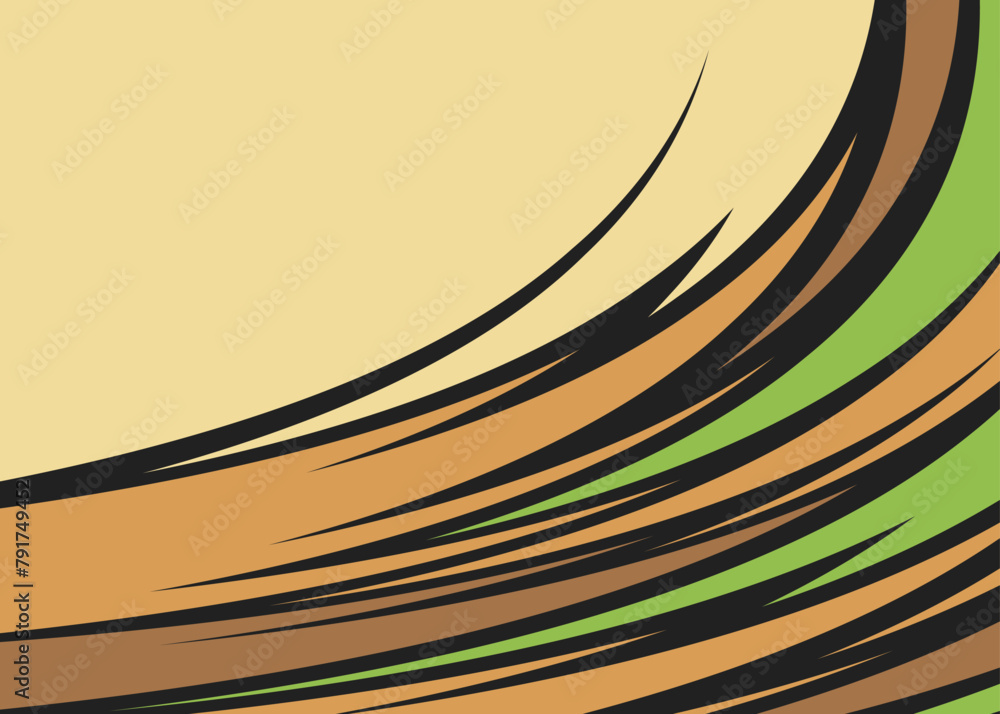 Poster abstract background with curved spike line pattern and with some copy space area