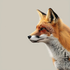 Obraz premium A fox stands watchfully, its keen eyes scanning the surroundings with alertness and curiosity