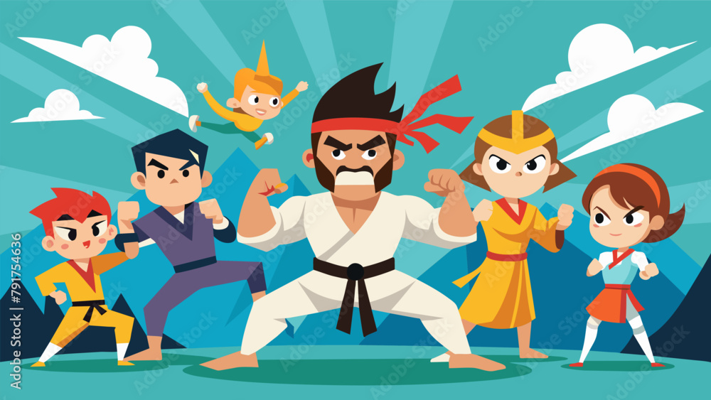 Poster an animated tv show features a cast of characters who are all skilled in different forms of martial 