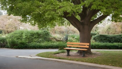 An icon of a tree with a bench nestled beneath its upscaled 8