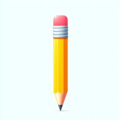 yellow pencil with eraser.generative AI