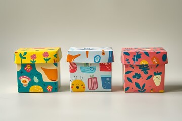 Packaging for a children's toy on a plain background showing a fun and colorful design