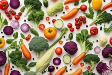 'fresh colorful organic vegetables white background farming healthy food concept copy space flat lay vegetable top vegetarian grocery diet view fruit cook plant kitchen green up high colourful vegan'