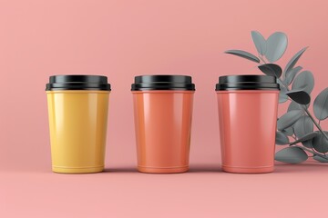 Product mockup on a plain background with different color variations