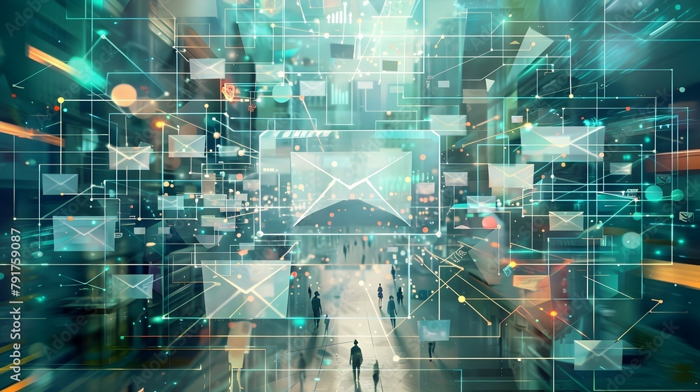 Poster visualizing the digital gateway to boundless opportunities and interconnectivity