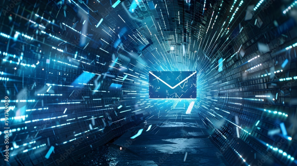 Aufkleber exploring the interconnected digital realm:a visually captivating gateway to endless opportunities