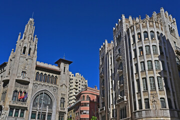 Barcellona, case, palazzi e decorazioni della Barcellona modernista - Catalogna, Spagna	