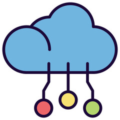 Server Outline Color Icon