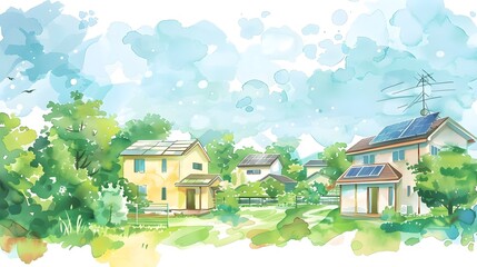 Suburban Habitat Transformed: An Eco-Friendly Community Embracing Renewable Energy