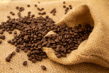 the coffee beans that come out of the coffee bag