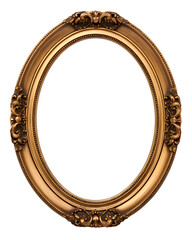 Antique frame in gold for composition 3D rendering