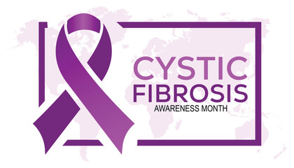 Cystic Fibrosis Awareness Month observed every year in May. Template for background, banner, card, poster with text inscription.