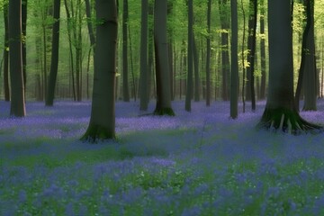 morning in the forest made by midjourney