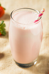 Healthy Pink Strawberry Milk
