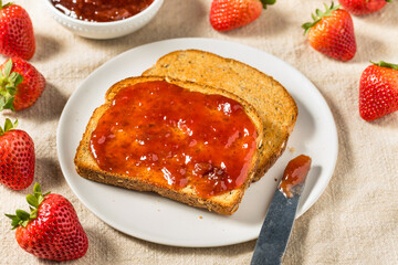 Healthy Strawberry Jam on Toast