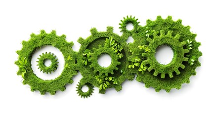 Sustainable Engineering in Action: Grass Gear Wheels Interlocked in a Green Mechanism