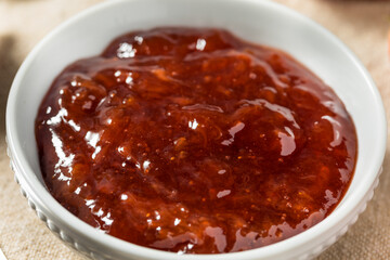 Organic Raw Red Strawberry Jam Jelly