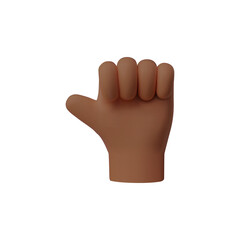 Thumbs-up gesture 3D vector icon illustration