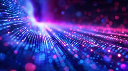 Glowing data cables transferring information background