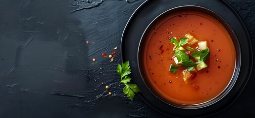 A bowl of soup. Perfect for food blogs or restaurant menus - obrazy, fototapety, plakaty