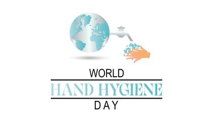 World Hand Hygiene day observed every year in May. Template for background, banner, card, poster with text inscription.