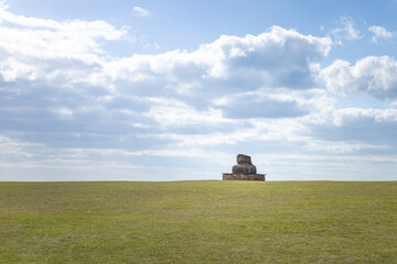 The William Charles Campbell Monument, Seven sisters, south England, Spring outdoor
