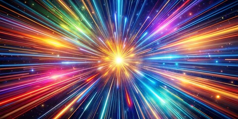 Naklejka premium Warping Time: Hyperspace Illumination