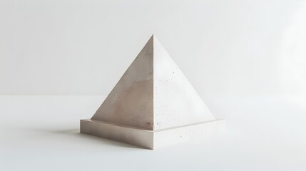 Minimalist 3D Clay Pyramid: A Symmetrical Masterpiece of Modern Architectural Design